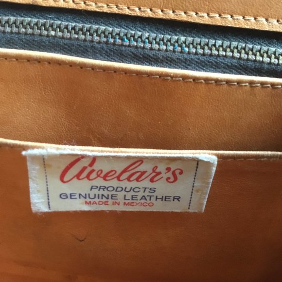 Vintage Avelar's Hand Tooled Floral Leather Handbag Bag Purse - Picture 13 of 13